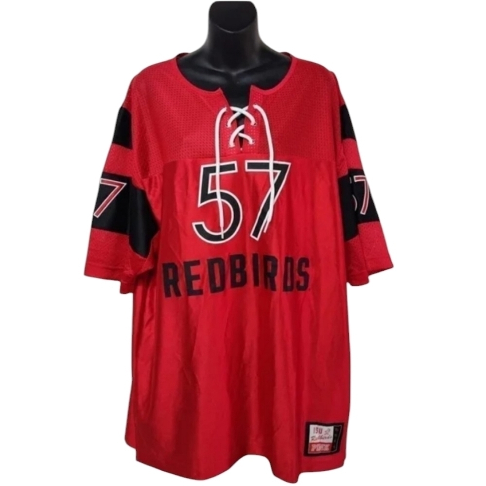 PINK Victoria's Secret Collegiate Illinois State Redbirds Jersey Red Siz…